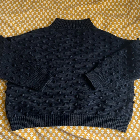 *SOLD* Misha & Puff Cotton Sweater in Pale Black - Picture 2 of 6